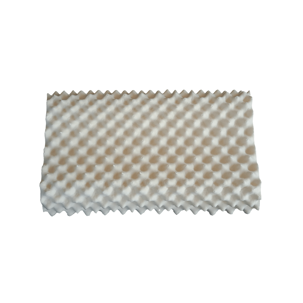 หมอนสุขภาพ ยางพารา ZLEEPO'CLOCK ทรงน้อบบี้ ขนาด60X40X13ซม สีขาว/น้ำเงิน_3